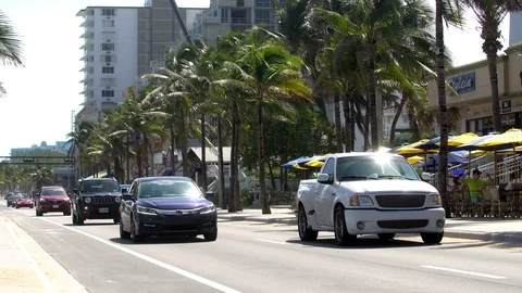 Ocean drive in Miami 動画素材 91138928