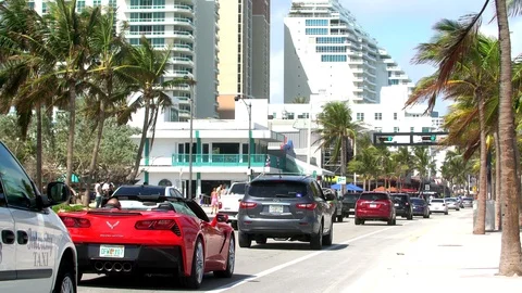 Ocean drive in Miami 動画素材 91139030