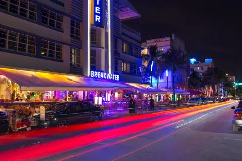 Ocean drive, Miami Foto stock