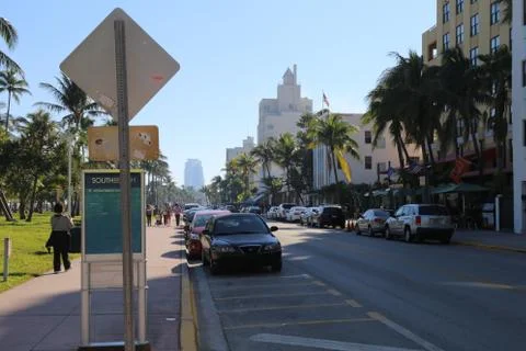 Ocean Drive Miami Stock Photos