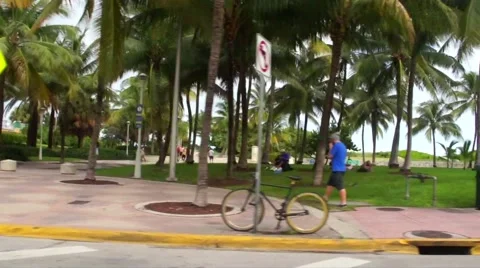 Ocean Drive Side View 2015 Stock Footage 55813211