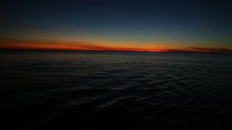 Ocean During Sunset Hour Stock Photos