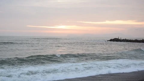 Ocean at dusk in Lima Stock-Footage 293739348