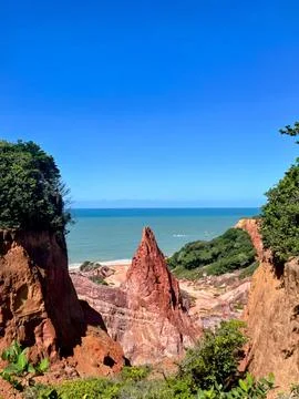 Ocean-eroded cliff Stock Photos