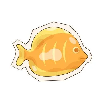 Ocean fish cutout Stock Illustration