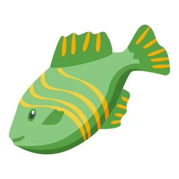 Ocean fish icon isometric vector. Underwater dive イラスト素材