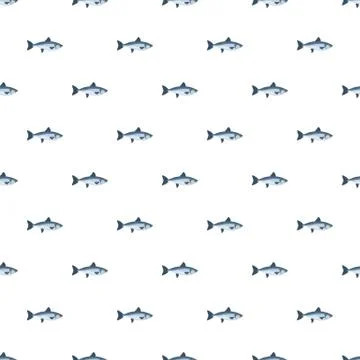 Ocean fish pattern seamless vector Illustrazione stock