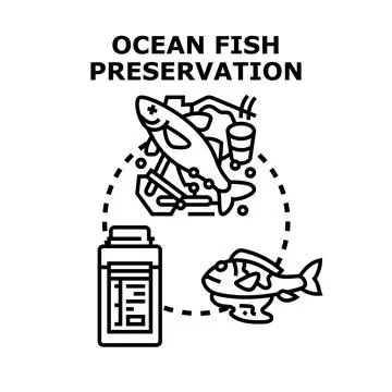 Ocean fish preservation protecting aquatic life concept Stock Illustration