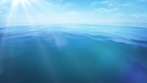 Ocean flare background by 3D rendering scene Stock-Illustration
