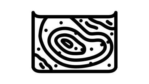 Ocean floor map world ocean line icon animation Stock Footage 326751280