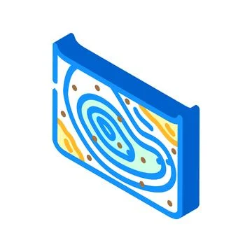 Ocean floor map world ocean isometric icon vector illustration Stock Illustration