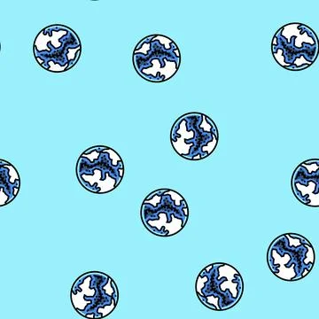 Ocean floor mapped future technology vector seamless pattern 스톡 일러스트