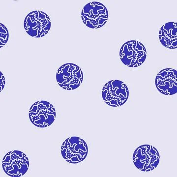 Ocean floor mapped future technology glyph seamless pattern Stock Illustration