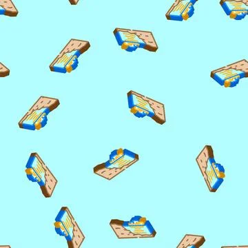 Ocean floor mapped future technology isometric icon seamless pattern Stockillustratie