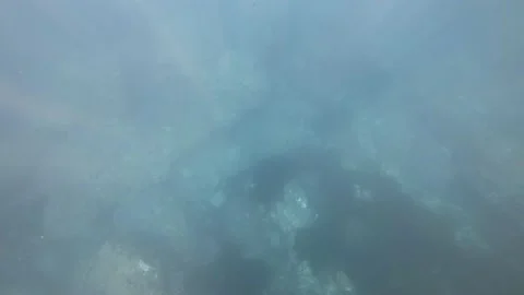 Ocean Floor Seabed Underwater - Bottom of the Ocean - Blue Water Background Stock Footage 134459077