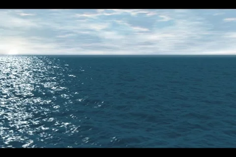 Ocean fly over Stock Footage 585188