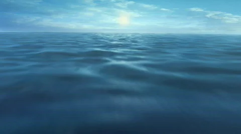 Ocean fly-through, LOOP Stock Footage