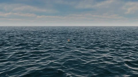 Ocean Flyover With Lifeboat 스톡 동영상 52348653
