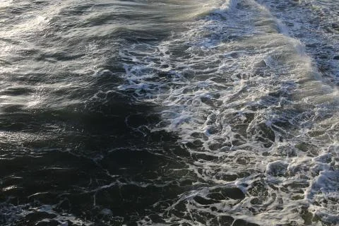 Ocean foam. Close up Stock Photos
