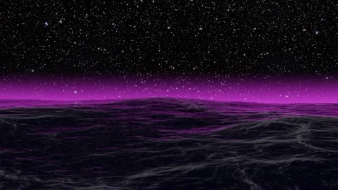 Ocean with foamy waves reflecting like a mirror the starry night sky Stock Footage 248167300