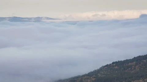 Ocean of fog Stock Footage 59099295