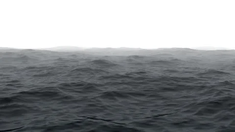 Ocean with fog Illustrazione stock