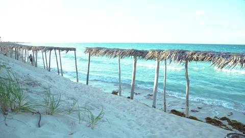 Ocean front beach Stock Footage 119937810
