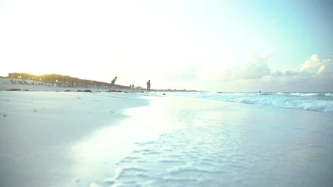 Ocean front beach Stock Footage 119937897