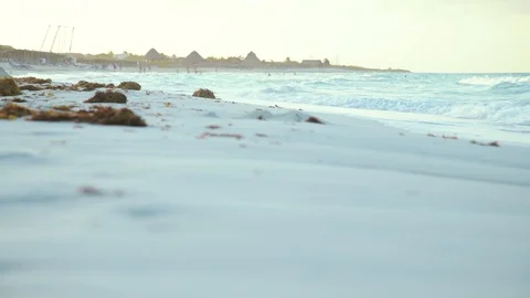 Ocean front beach Stock Footage 119937899