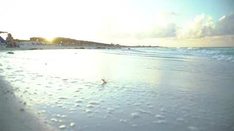 Ocean front beach Stock Footage 119937901