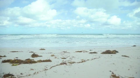 Ocean front beach Stock Footage 119937978