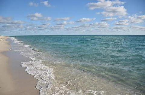 Ocean Front Beach at Miami Foto stock