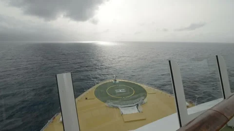Ocean from the Front of Cruise Ship 2 Stock Footage 46628831