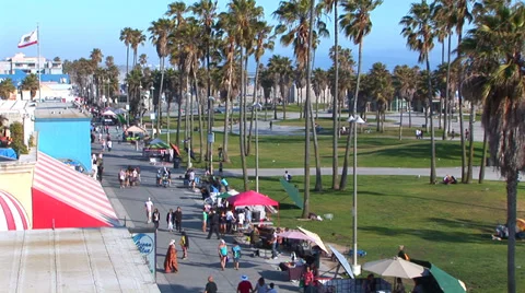 Ocean Front Walk in Venice Stock Footage 27877518