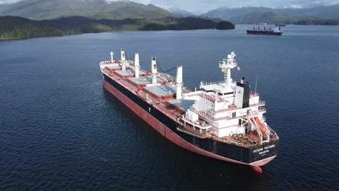 Ocean Future drone orbit of stern 4K footage Stock Footage 149334266