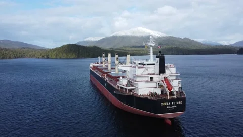 Ocean Future Port side Pan drone shot 4K Footage Stock Footage 149334333