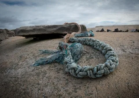 Ocean garbage cleanup Stock Photos