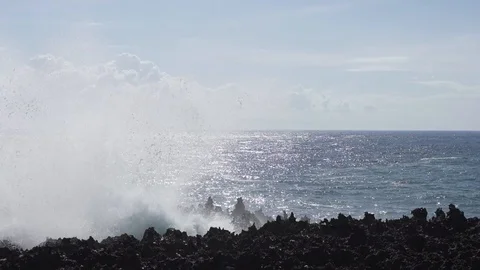 Ocean geyser Stock Footage 99210351