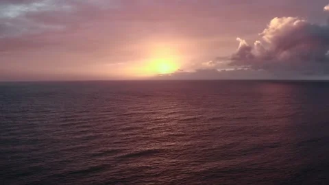 Ocean golden sunset drone 動画素材 146120774