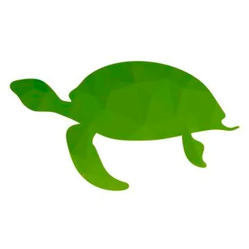 Ocean Green Turtle Icon Illustrazione stock