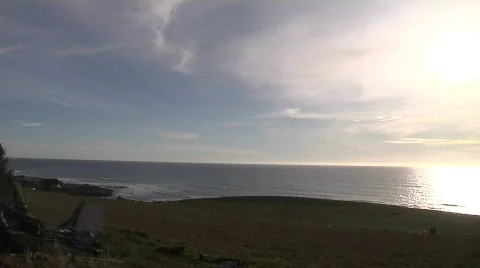 Ocean Hillside Time Lapse Stock Footage 590769