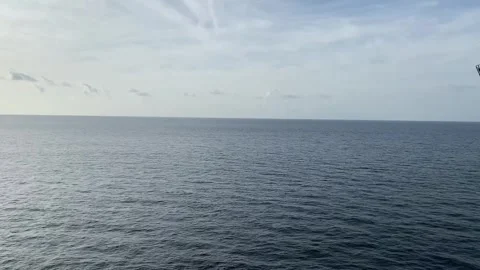 Ocean horizon view with sun Stock Footage 301099576