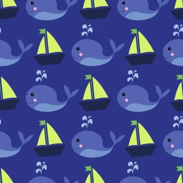 In the ocean Stock Illustration