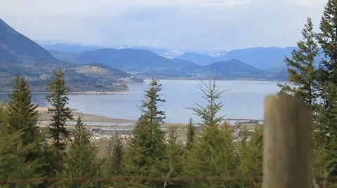 Ocean inlet in mountains Stock Footage 10757362