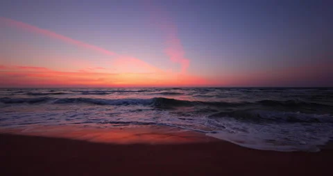 Ocean island beach sunset Stock Footage 140493545