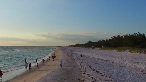 Ocean Jetty and Sunset Video stock 76632372