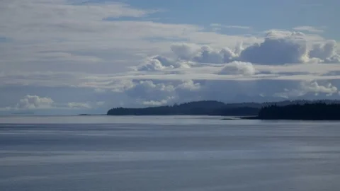 Ocean, Land and Clouds In Pacific Northwest Stock Footage 234022945