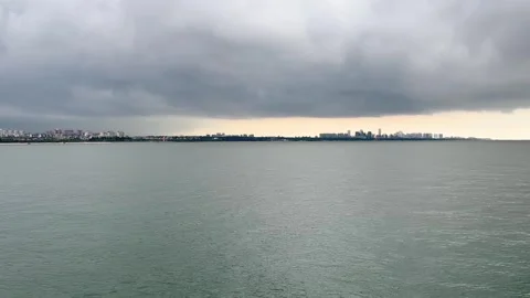 Ocean landscape before the storm Stock Footage 248450589