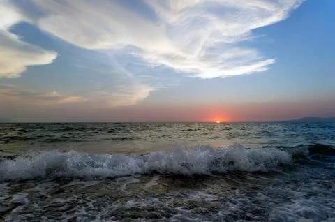Ocean Landscape Sunset Stock Photos