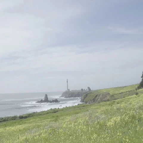 Ocean lighthouse in california Stock Footage 69406780